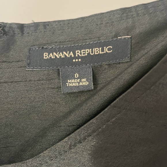Banana Republic Size O Black Taffeta Dress - Picture 3 of 11